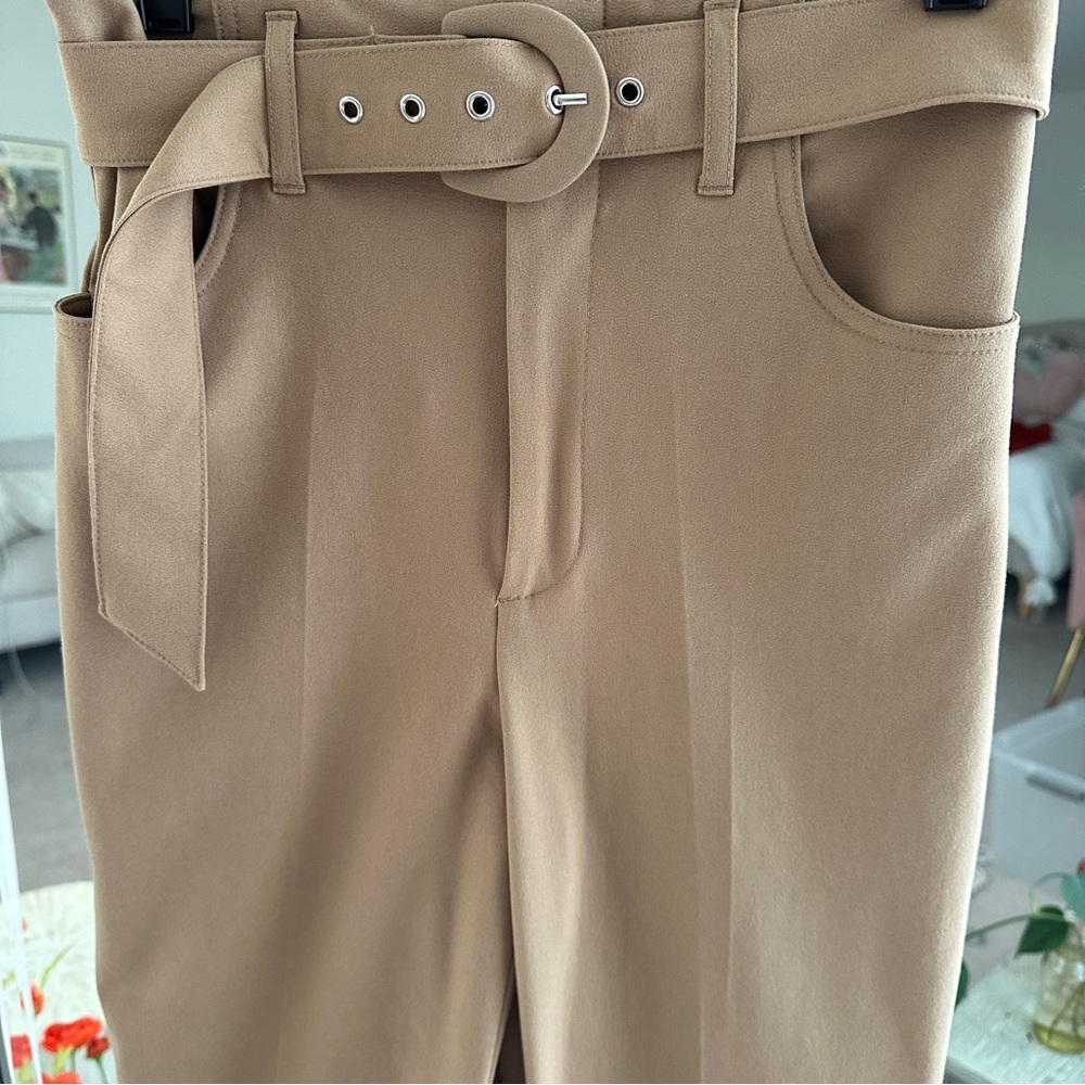 Zara High Waisted Trousers with Belt - Picture 2 of 3
